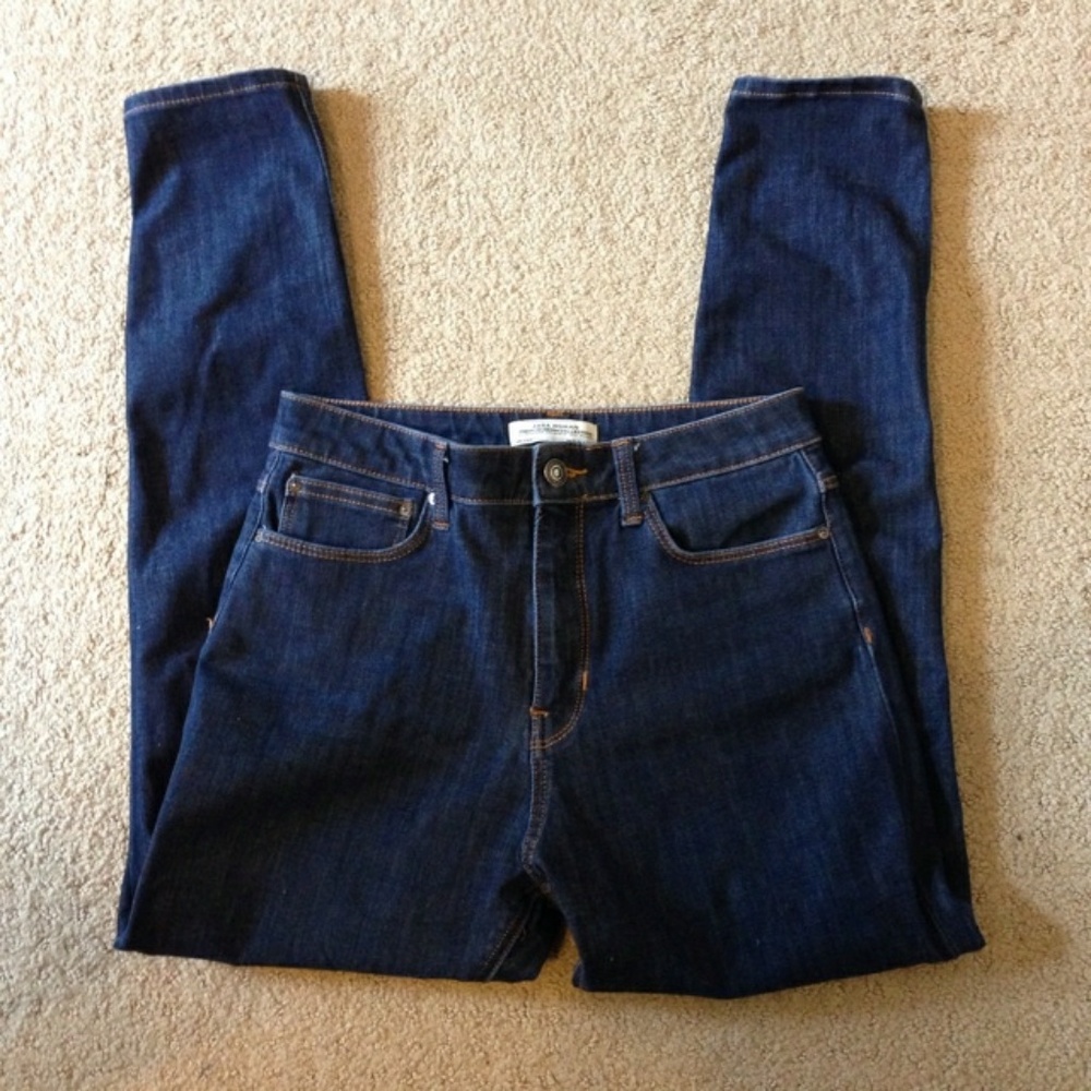 Zara  Skinny High Rise Dark Wash Jeans